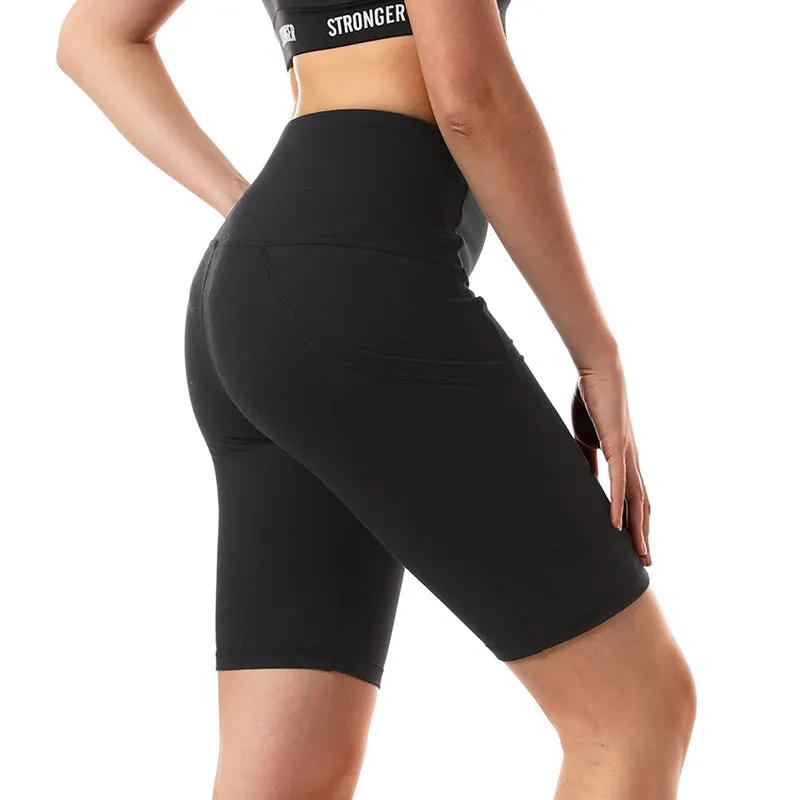 Fullsoft 2 Pack Womens Biker Shorts With Pockets High Waisted Workout Running Athletic Leggings