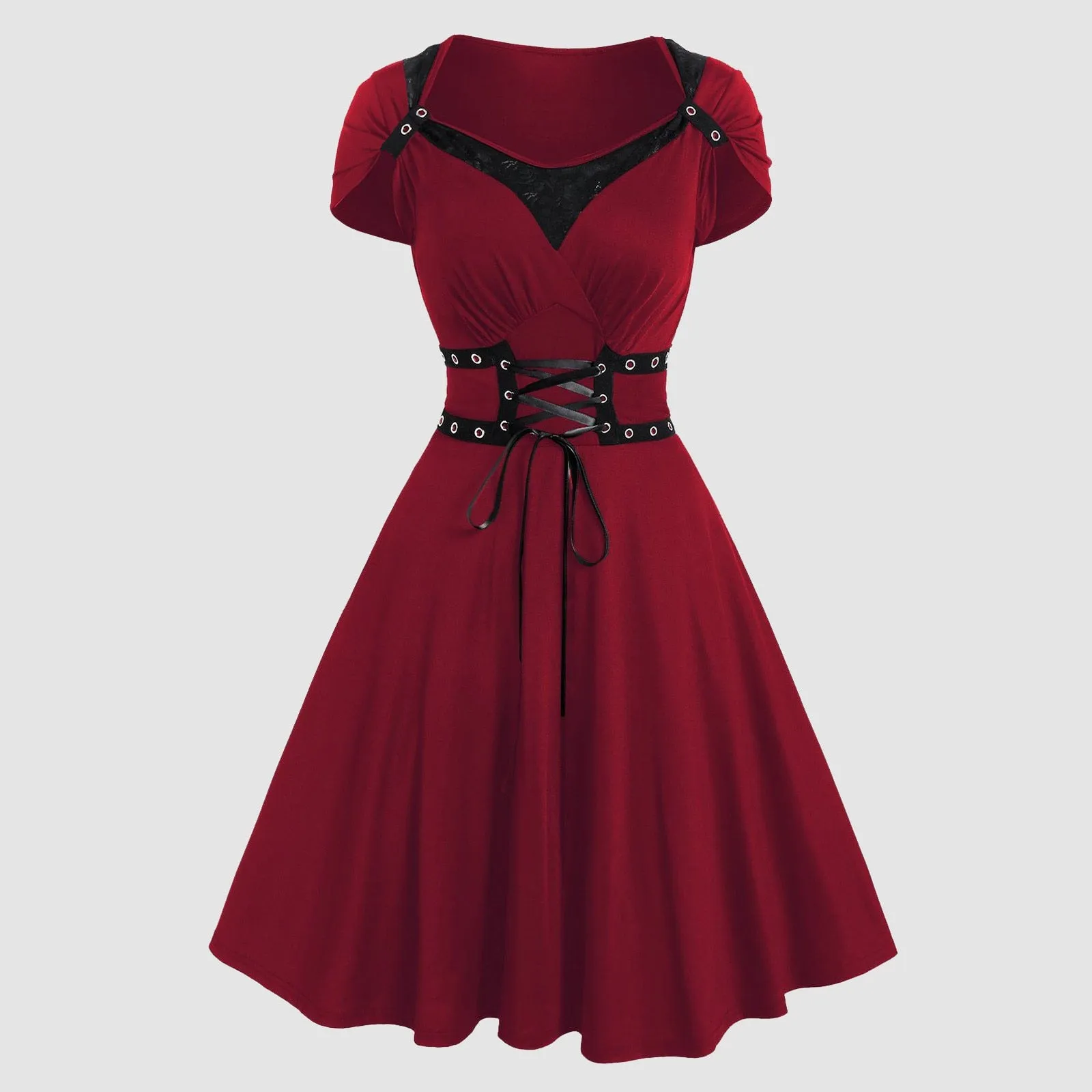 Funki Buys | Dresses | Women's Gothic High Waist Tunic Dress