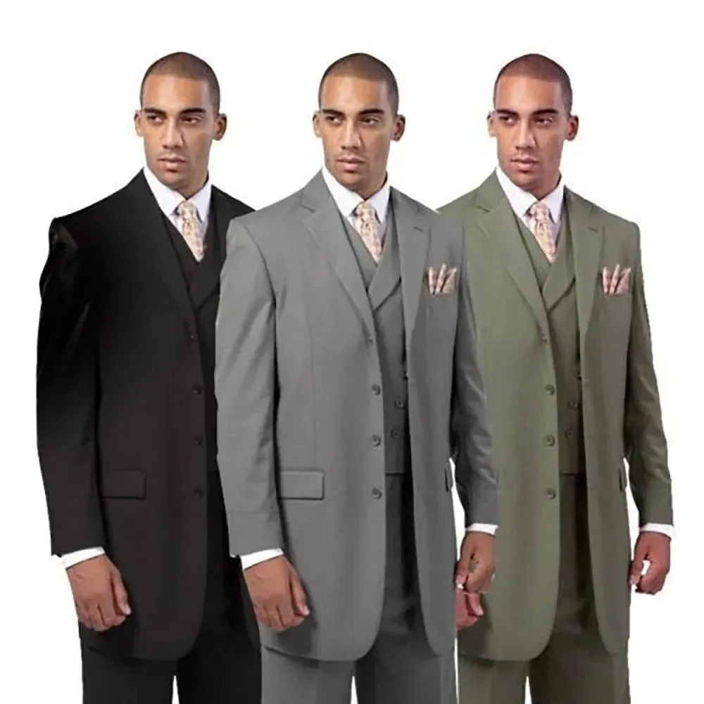 Funki Buys | Suits | Men's Zoot Suit | 3 Pcs Formal Wedding Suit