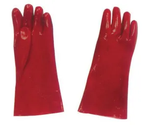 Gauntlet Glove Red PVC 27cm Pair