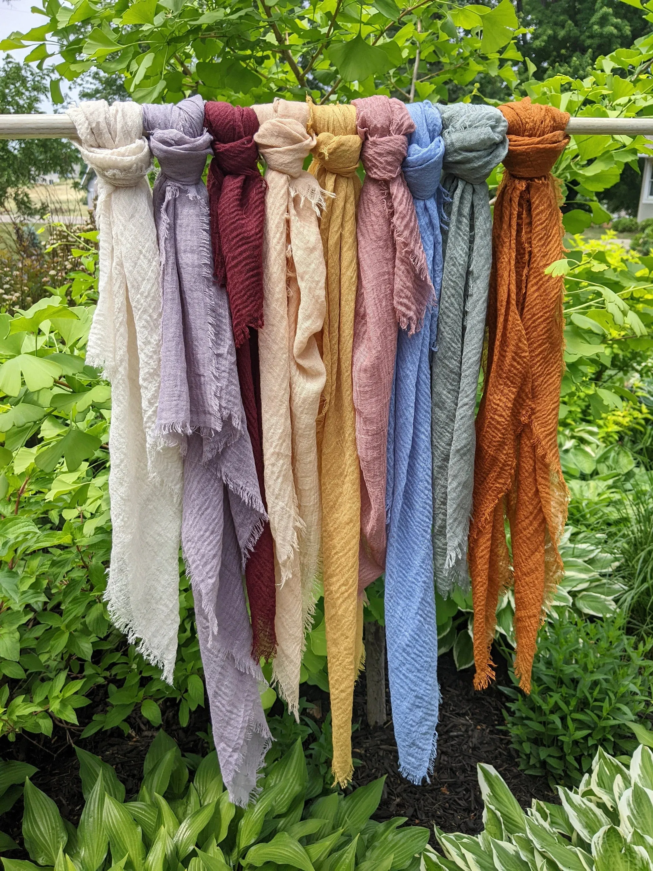 Gauze Scarf in Honeysuckle