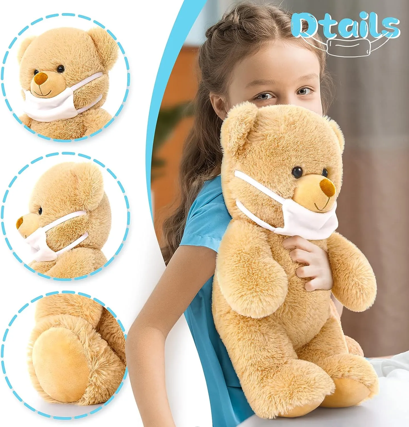 Get Well Soon Teddy Bear Stuffed Animal, 18/29 Inches