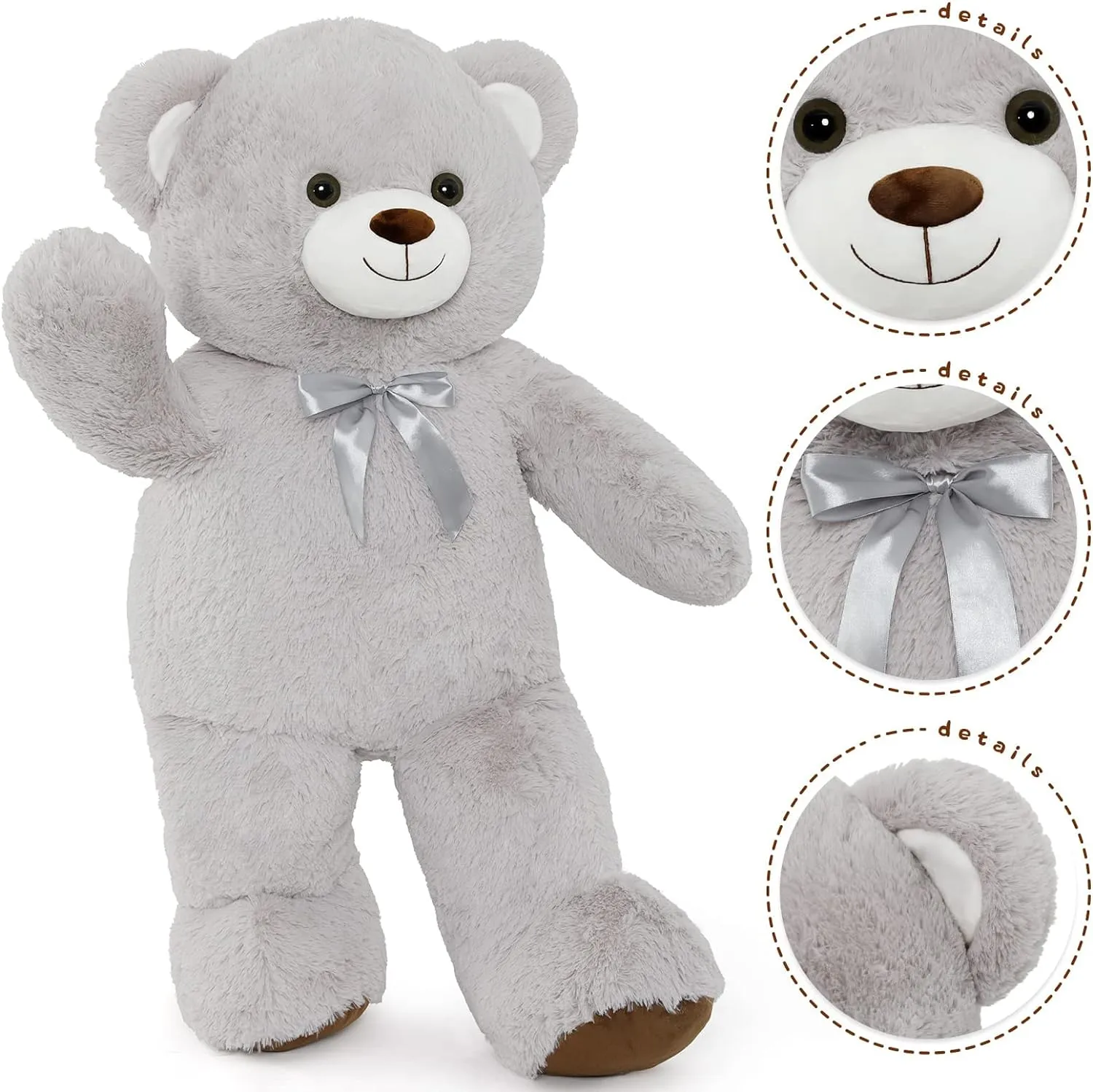 Giant Teddy Bear Stuffed Toy, Multicolor, 41 Inches