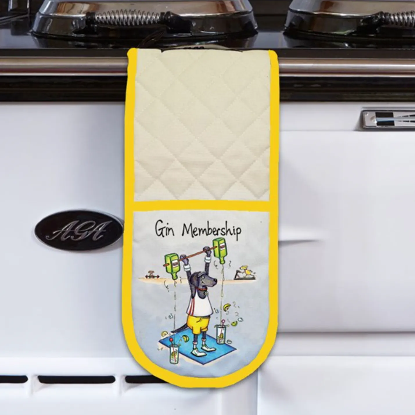 Gin Membership Novelty Double Oven Glove