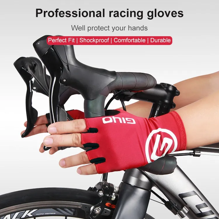 GIYO Outdoor Half-Finger Gloves Mountain Road Bike Cycling Gloves, Size: S(Red)