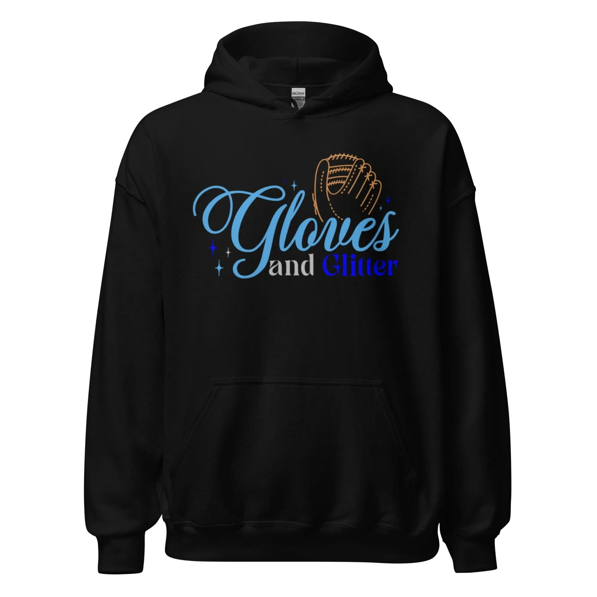 Gloves And Glitter Blue - Adult Hoodie