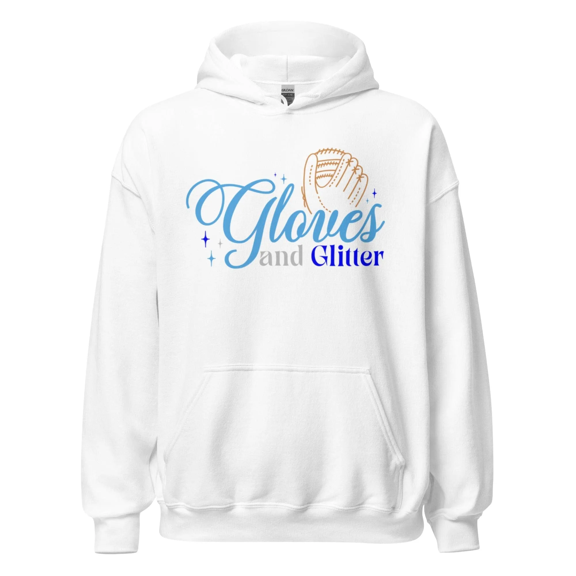 Gloves And Glitter Blue - Adult Hoodie