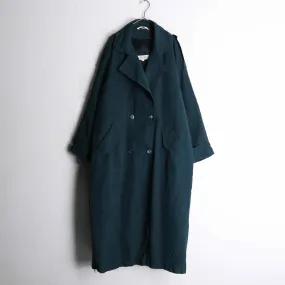 green color smooth trench coat