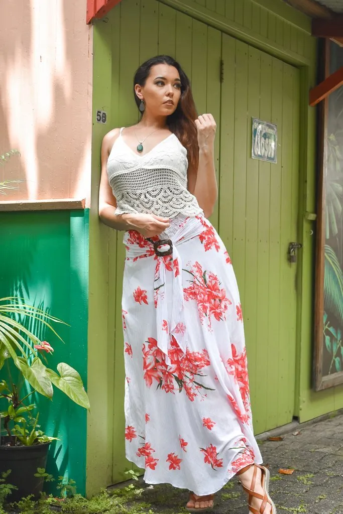 Gypsy Skirt - Cotton Orchid Red