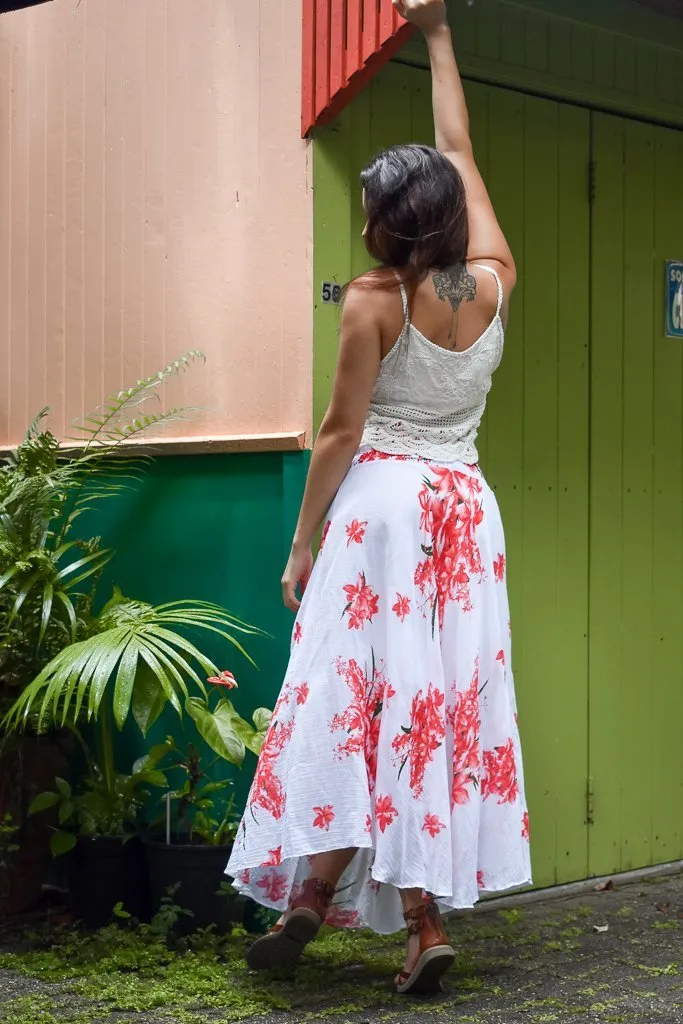 Gypsy Skirt - Cotton Orchid Red