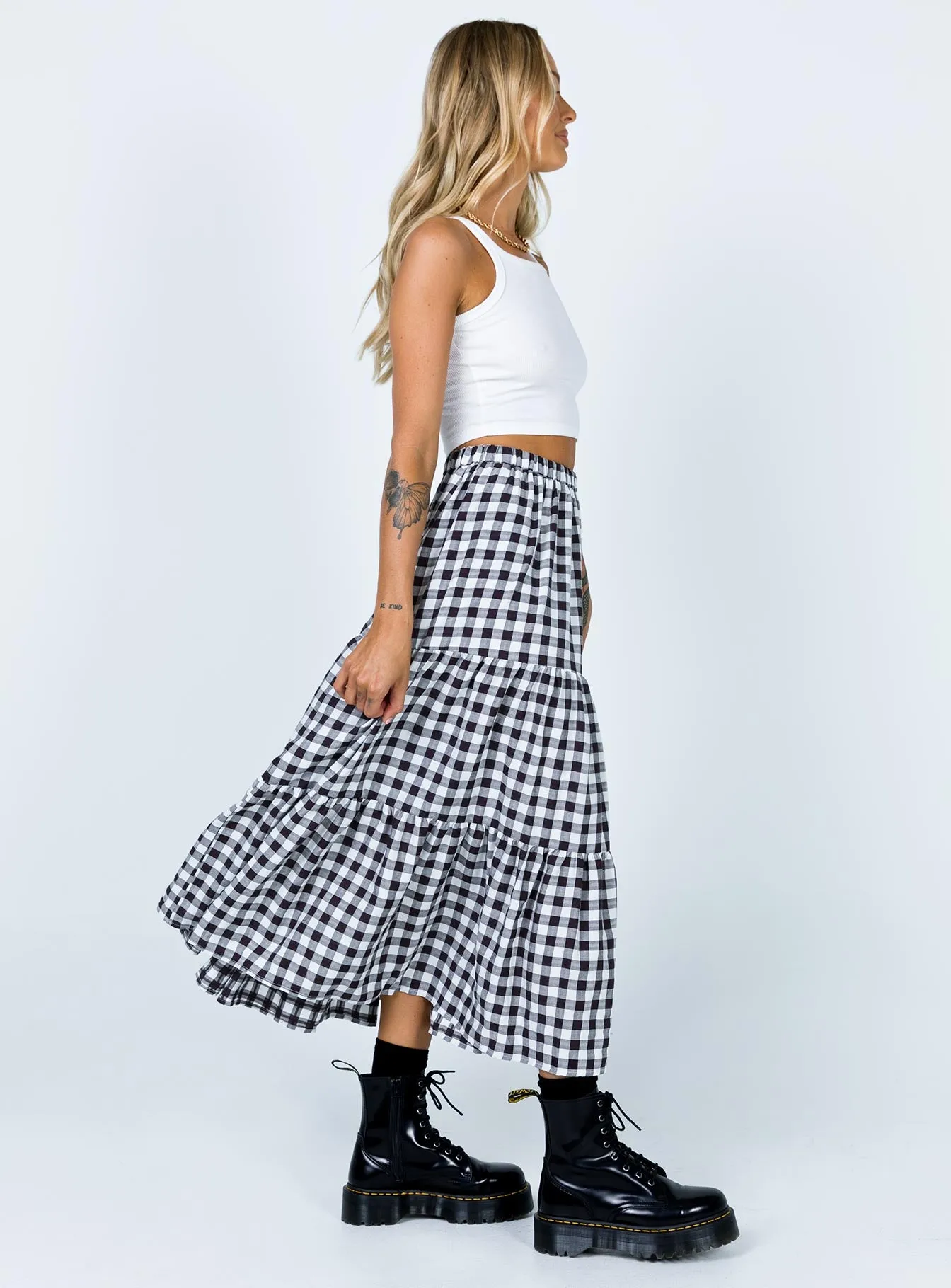 Hale Midi Skirt Black / White