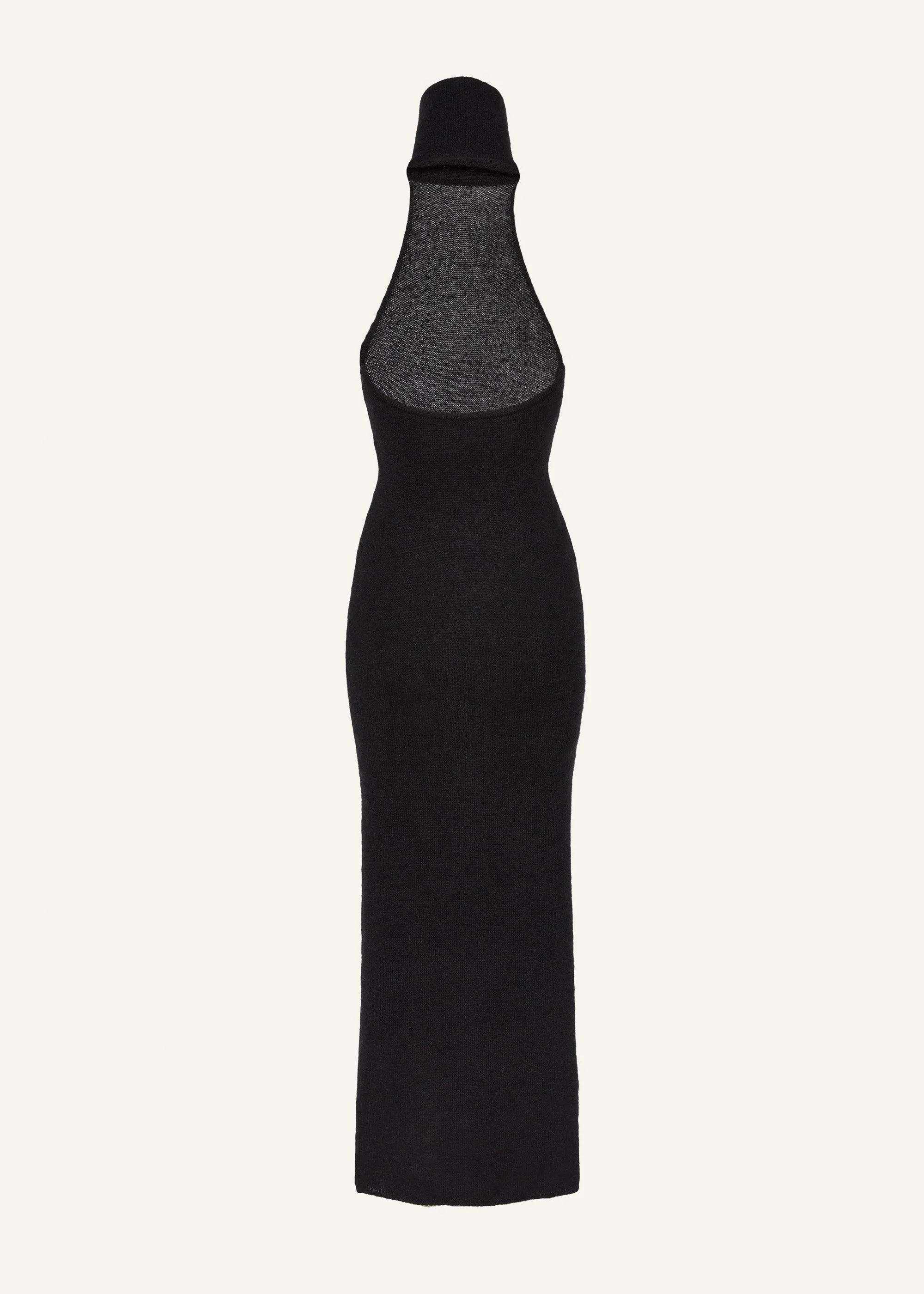 Halter-neck maxi dress in black