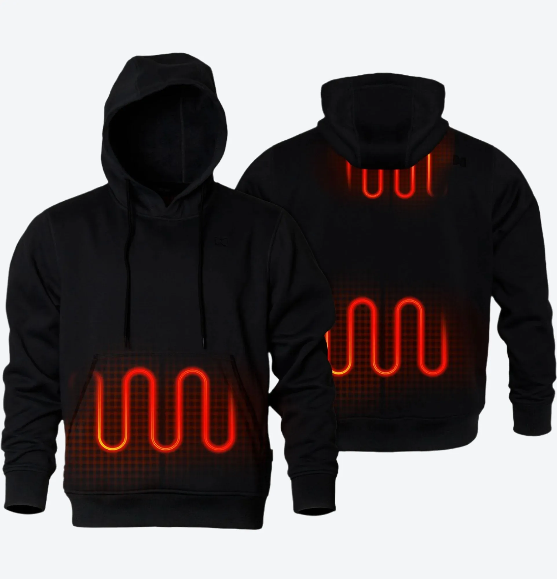 Heated Pullover Hoodie with Handwarmer Pockets Men's