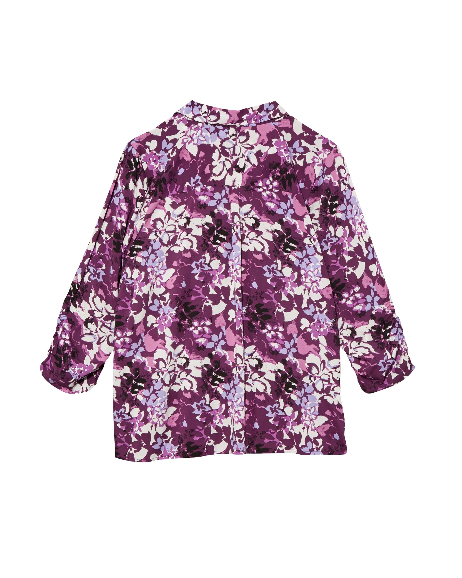 Hester Printed Button-Down Shirt | Purple / White