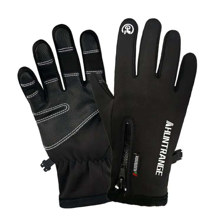 HUNTRANGE A022 Outdoor Waterproof Touch Screen Riding Keep Warm Gloves, Size: M(Black)