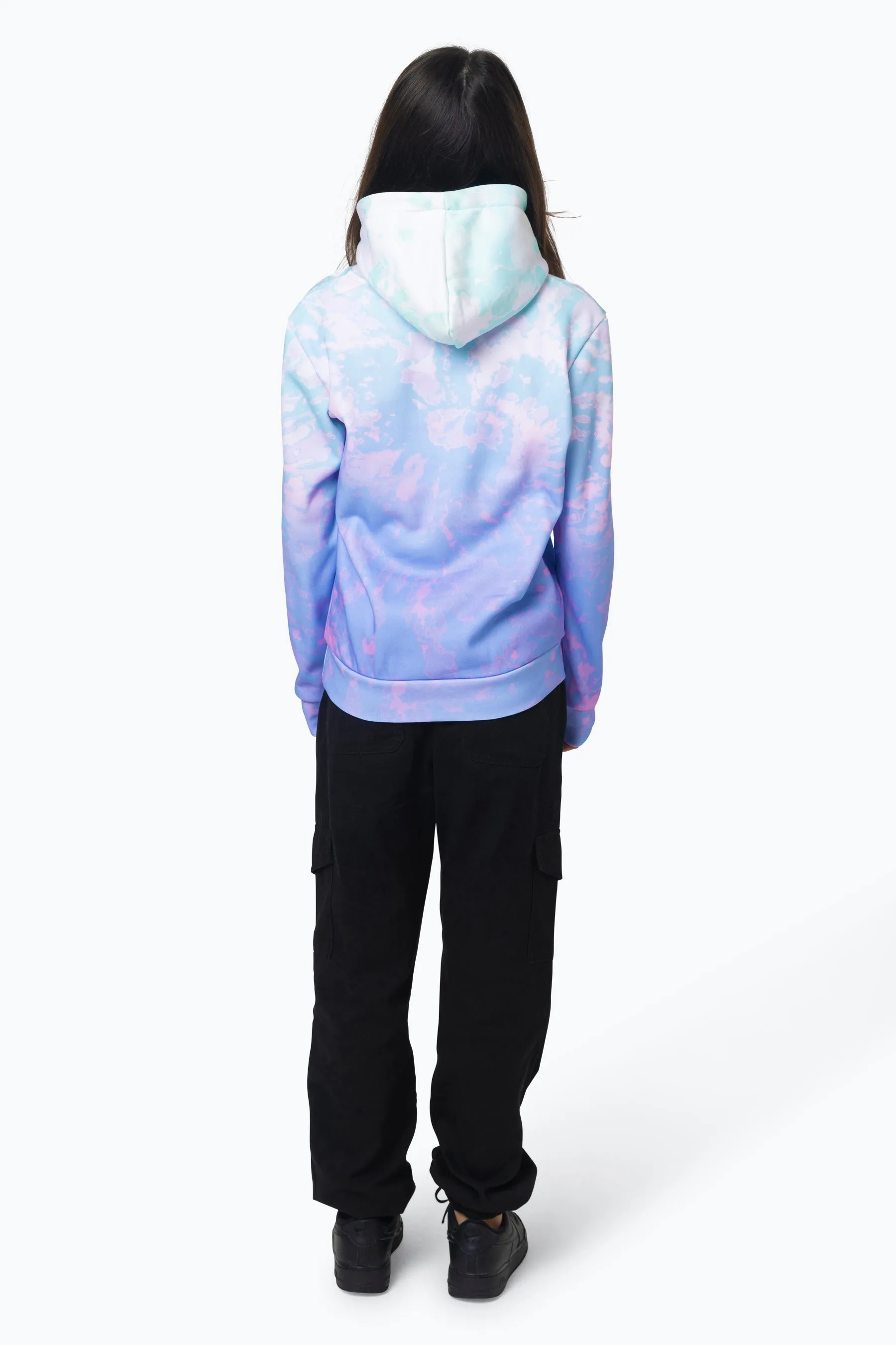 Hype Girls Multi Pastel Tie Dye Hoodie