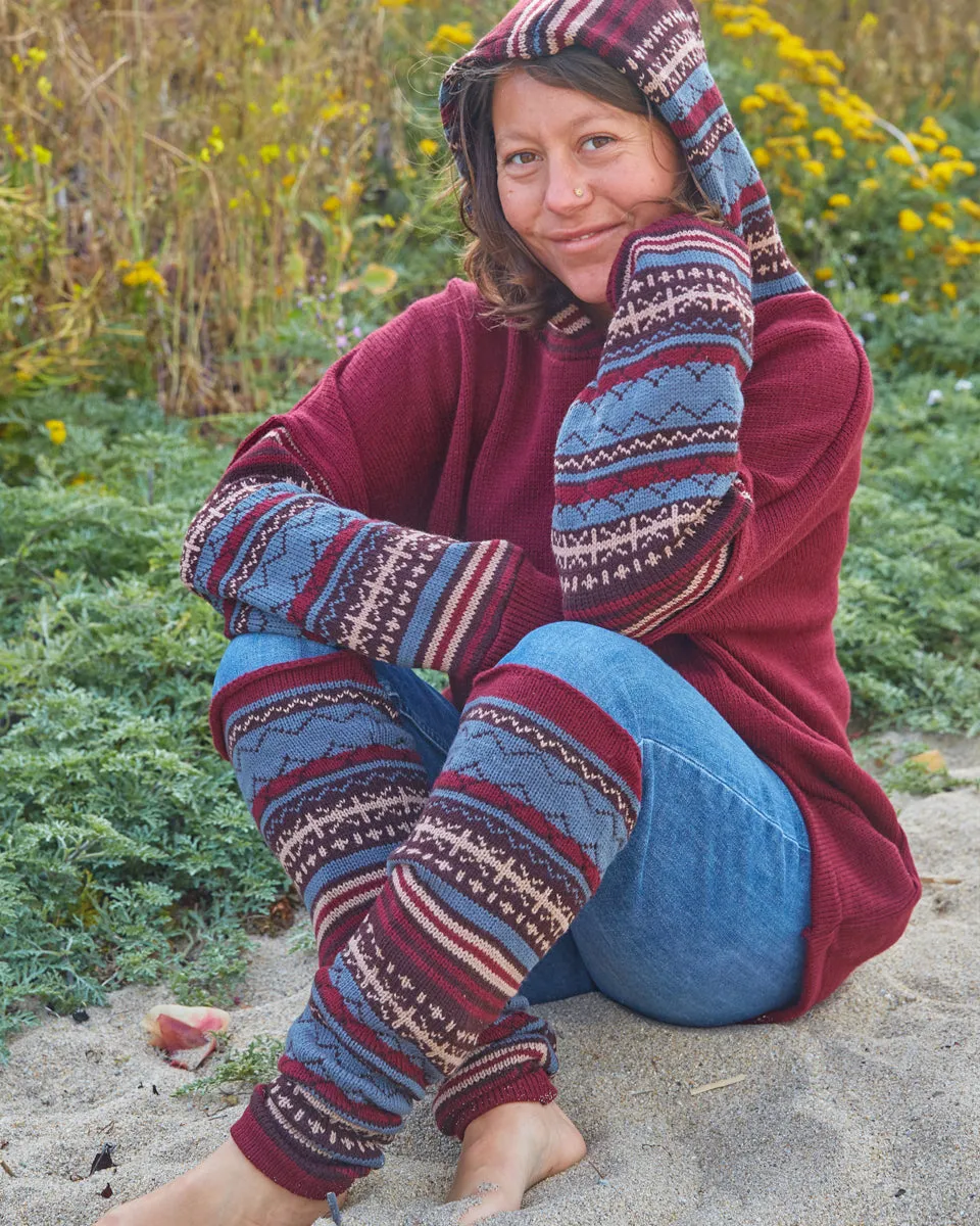 Intarsia Knit Legwarmers