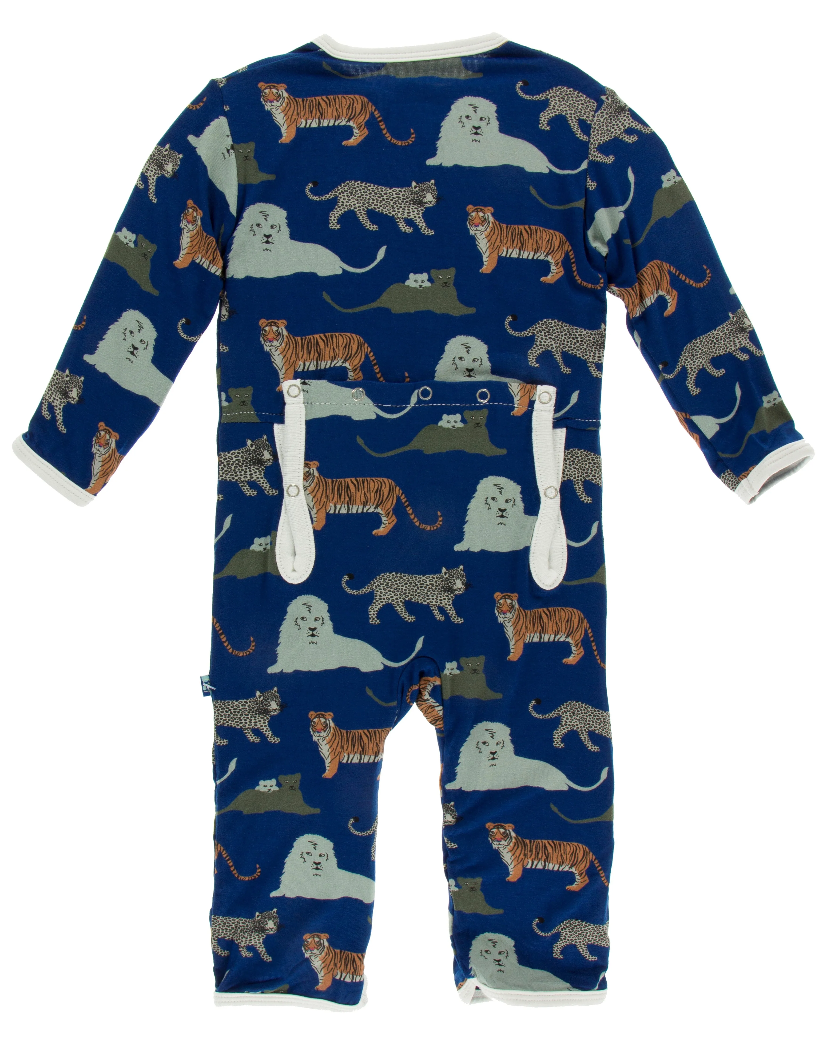 KicKee Pants Flag Blue Big Cats Coverall with Zipper