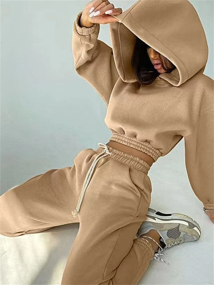 KittenAlarm - Mojoyce New Oversized Hoodie And Pants Set For Women Hooded Sporty Leggings Matching Tracksuit Two Piece Sets Womens Outfits