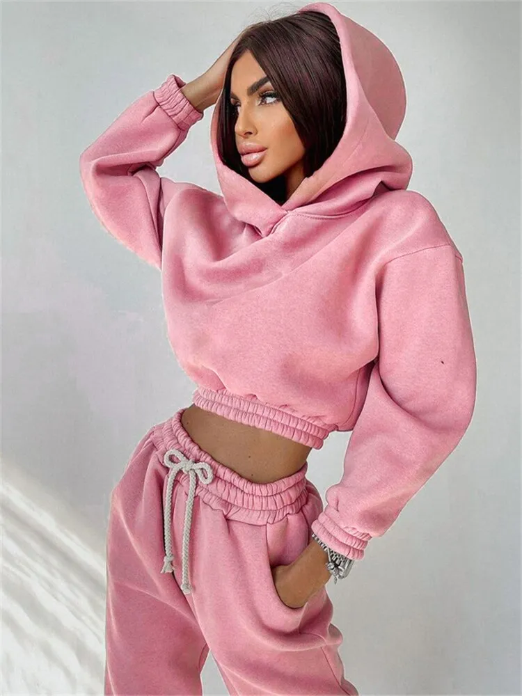 KittenAlarm - Mojoyce New Oversized Hoodie And Pants Set For Women Hooded Sporty Leggings Matching Tracksuit Two Piece Sets Womens Outfits