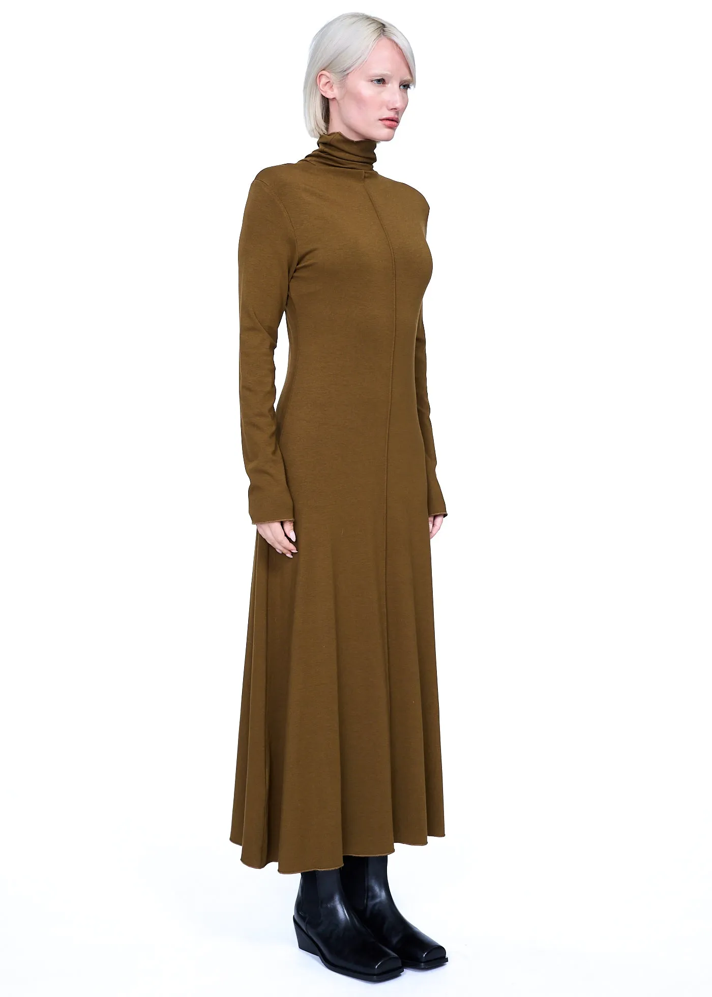 Klint Studio Seamed Turtleneck Maxi Dress