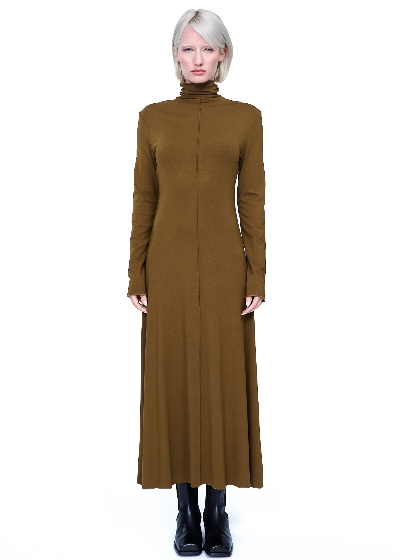 Klint Studio Seamed Turtleneck Maxi Dress