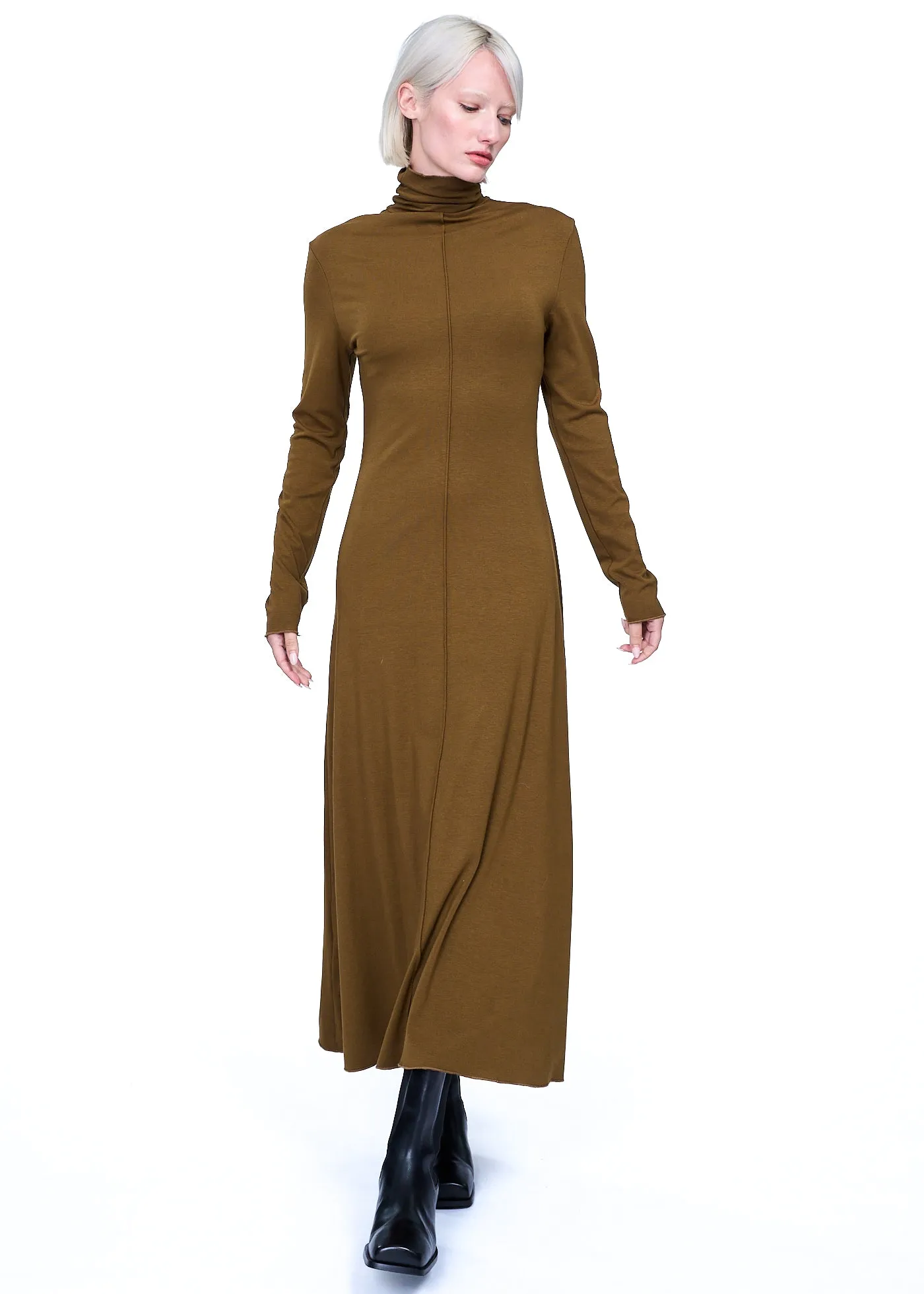 Klint Studio Seamed Turtleneck Maxi Dress