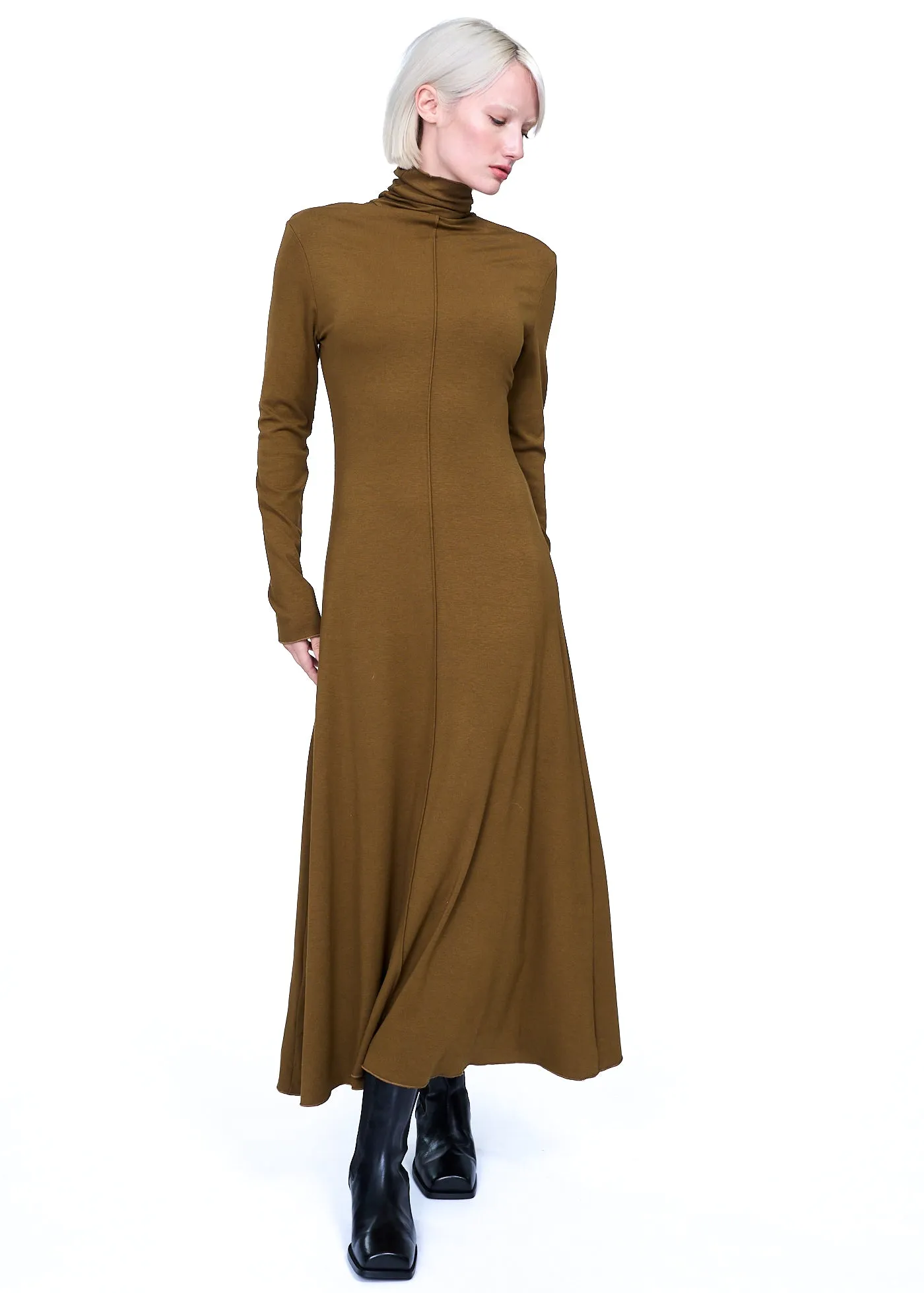 Klint Studio Seamed Turtleneck Maxi Dress