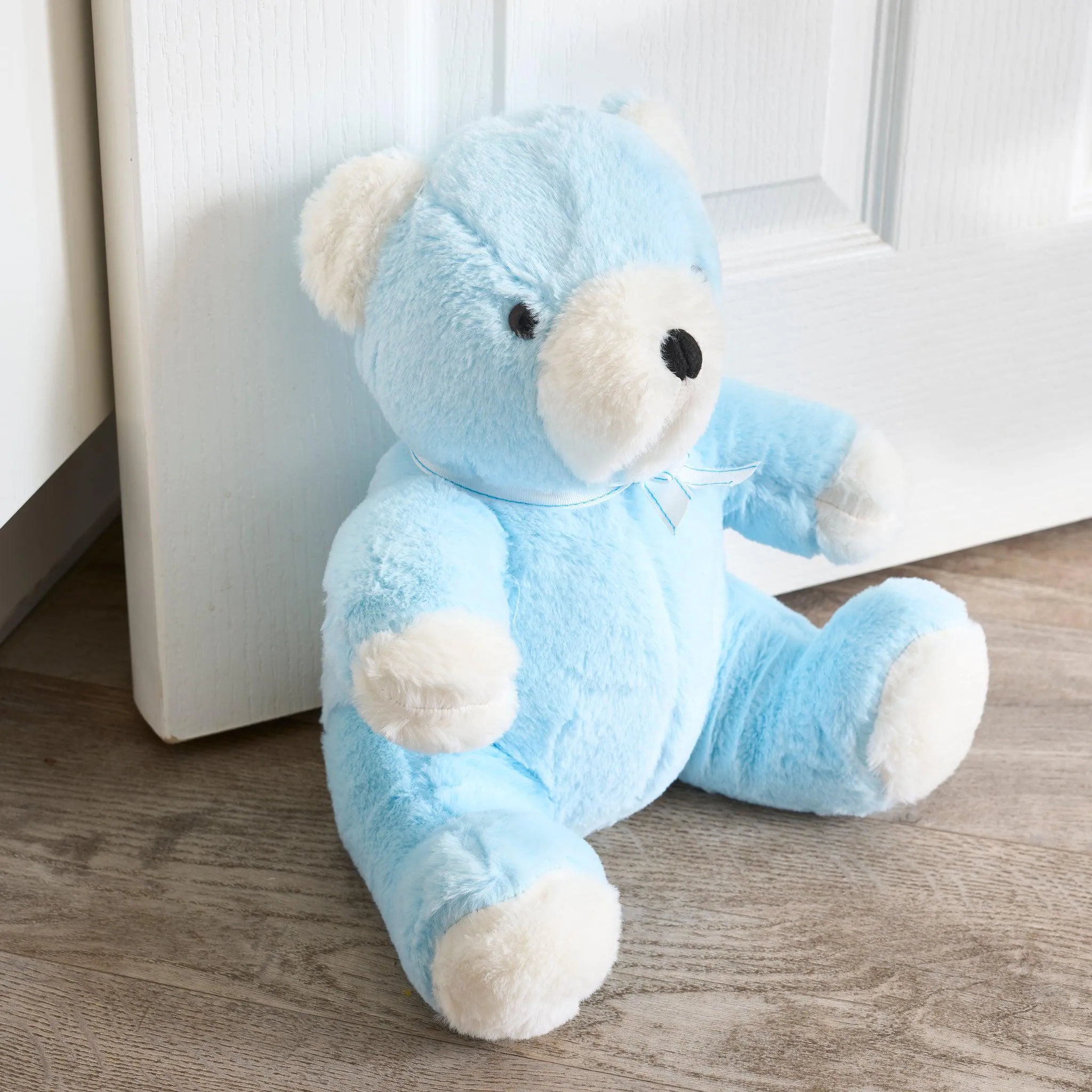 Large Blue "Ben" Teddy Bear Door Stop - 29cm