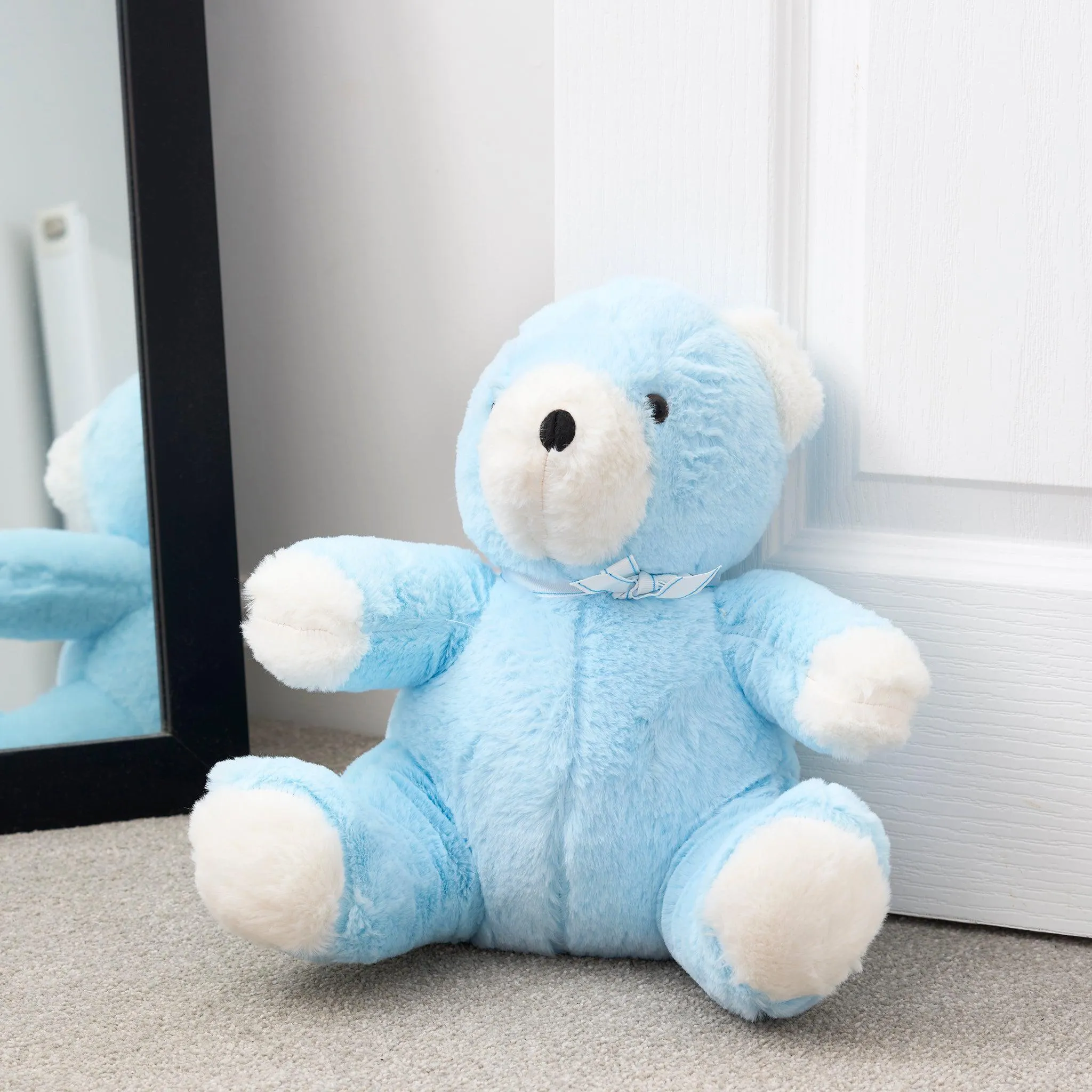 Large Blue "Ben" Teddy Bear Door Stop - 29cm