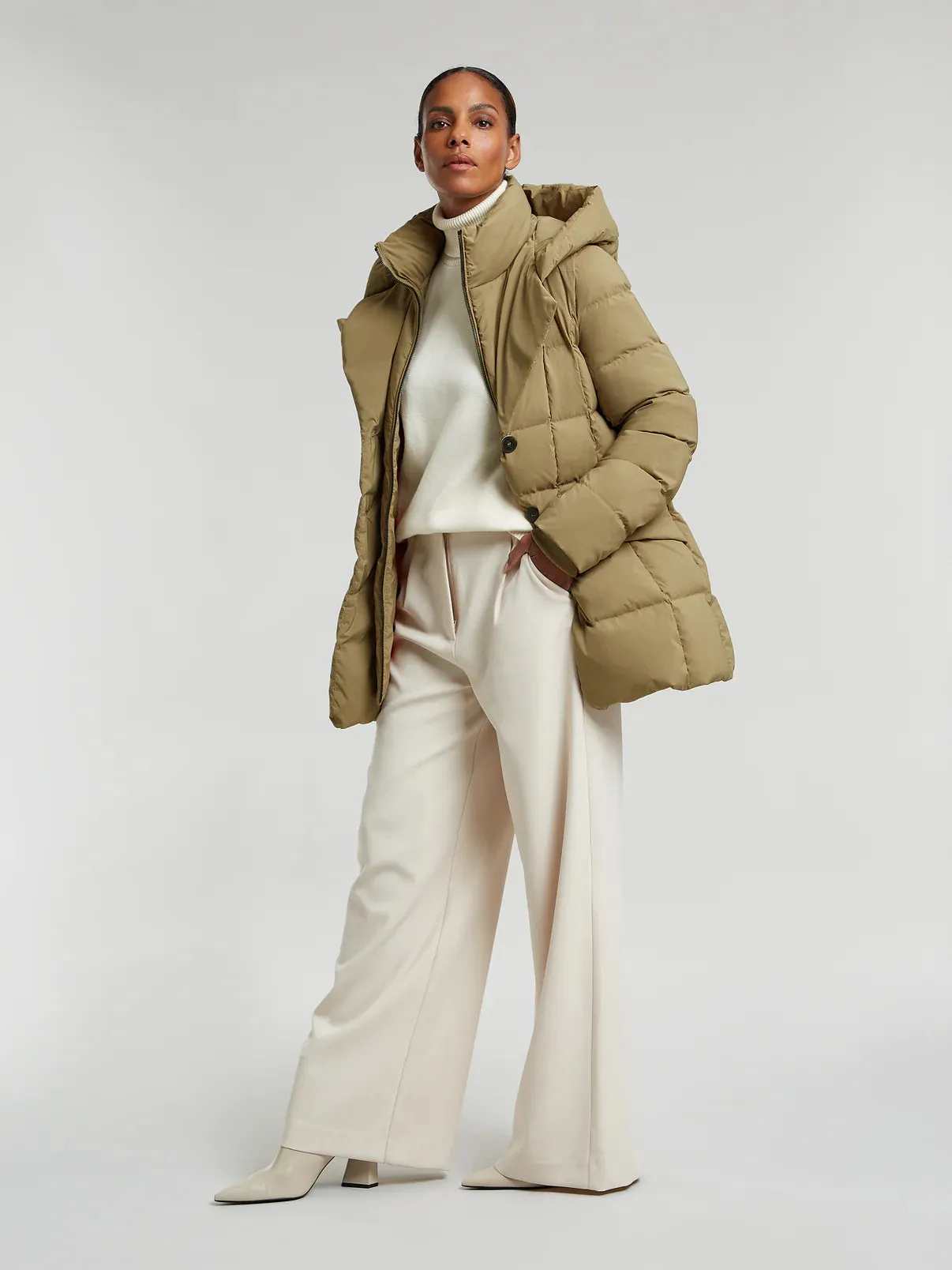 Leana Clay Blazer Puffer Coat