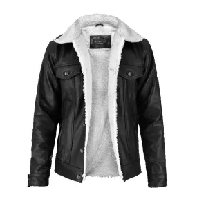 LEATHER SHERPA JACKET