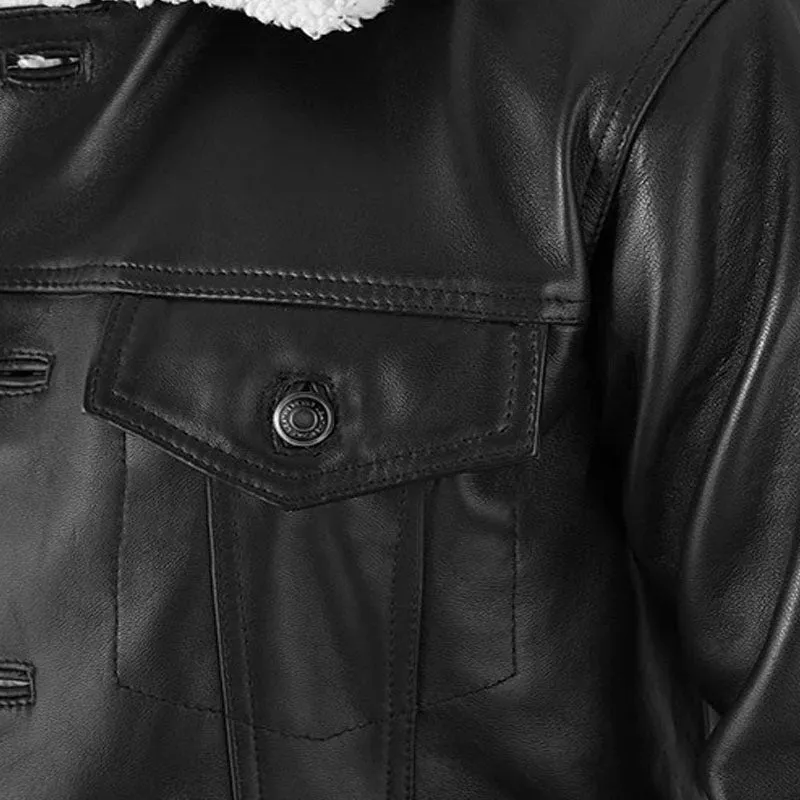 LEATHER SHERPA JACKET