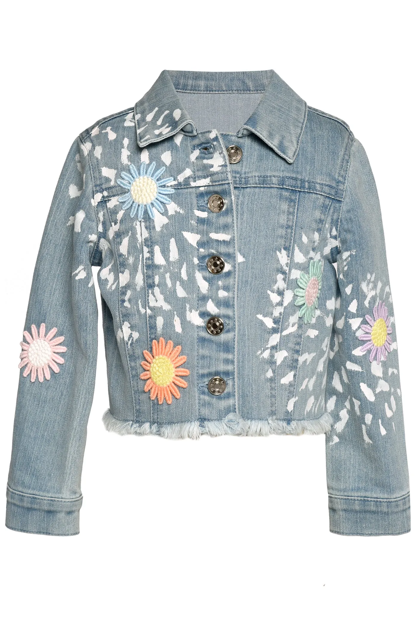 Little l Big Girl's Flower Child Daisy Denim Jacket