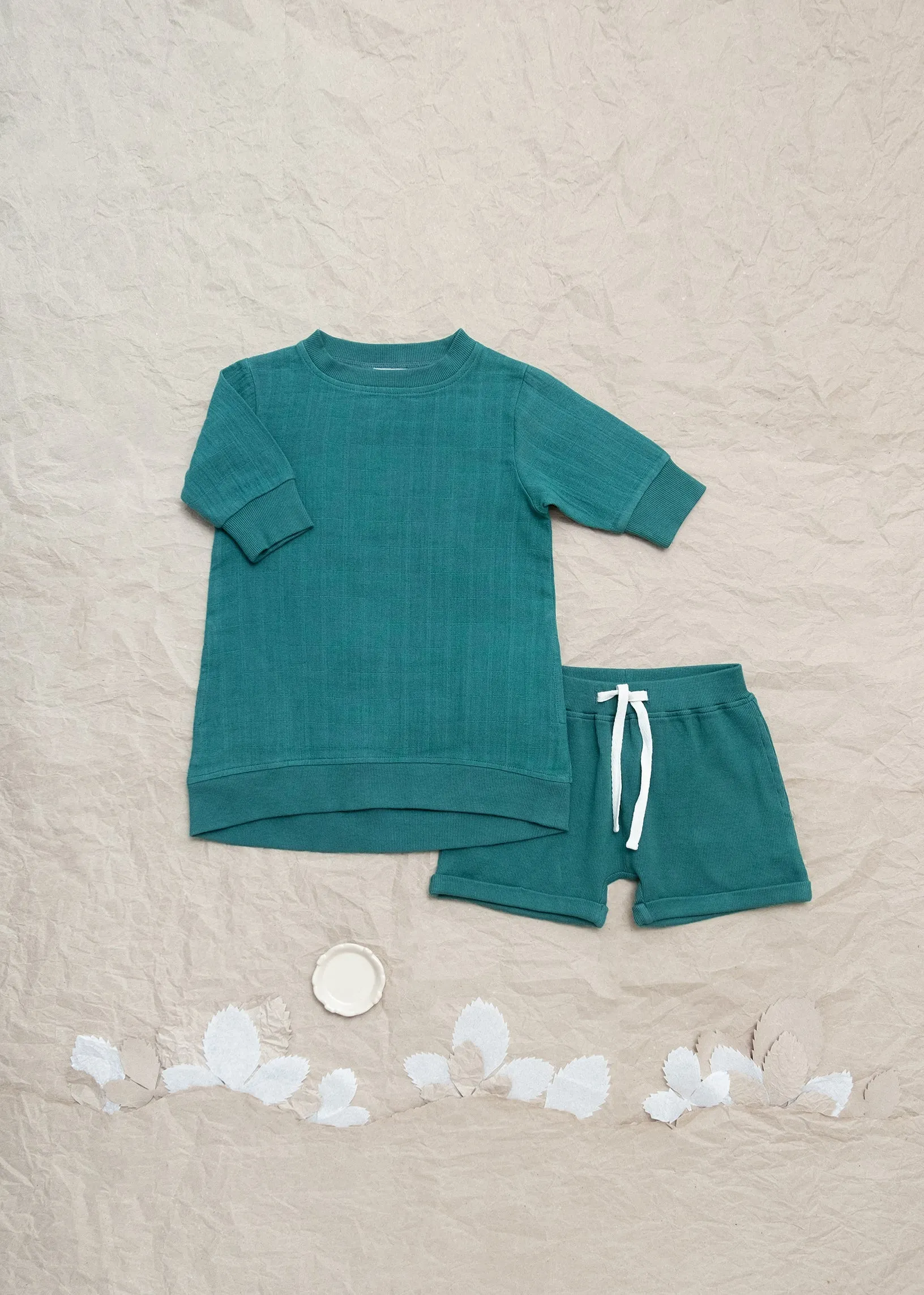 Long-Top 3/4 sleeve Emerald