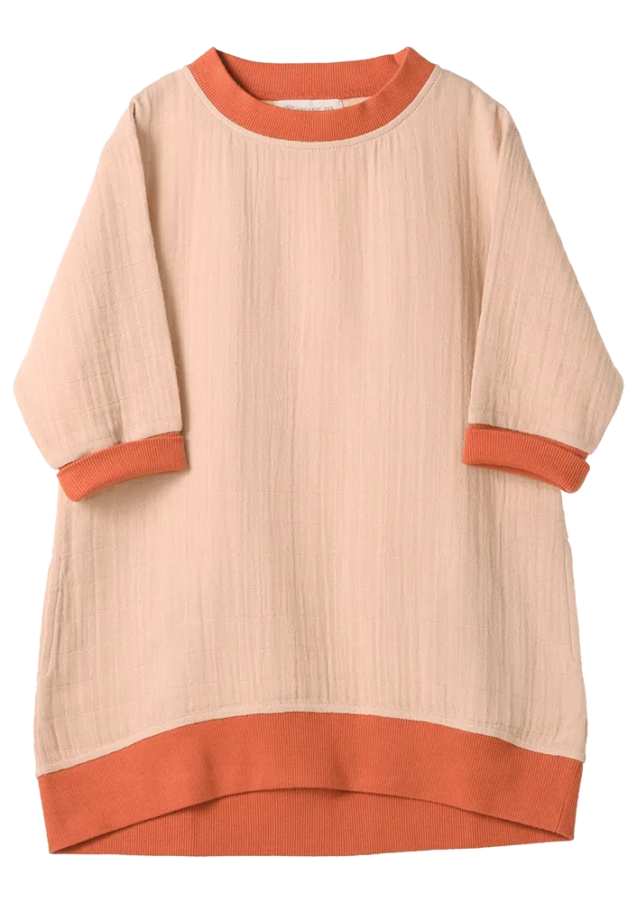 Long-Top 3/4 sleeve Sand