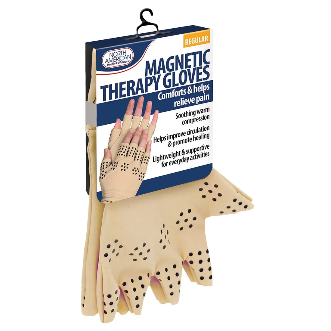 Magnetic Therapy Gloves for Joint Relief - Tan, Large