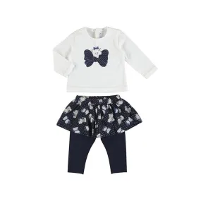 MAYORAL - Kitty Legging Skirt Set - Navy