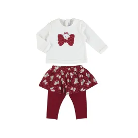 MAYORAL - Kitty Legging Skirt Set - Red