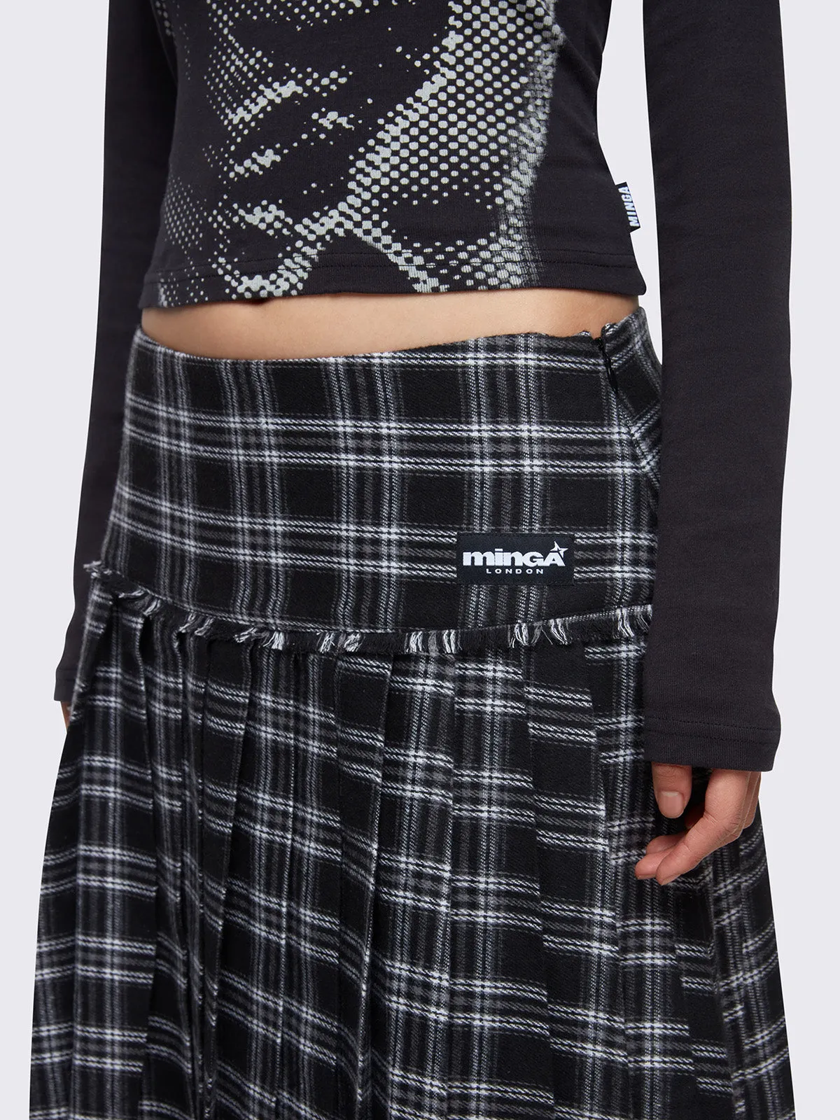 Melanie Plaid Midi Skirt