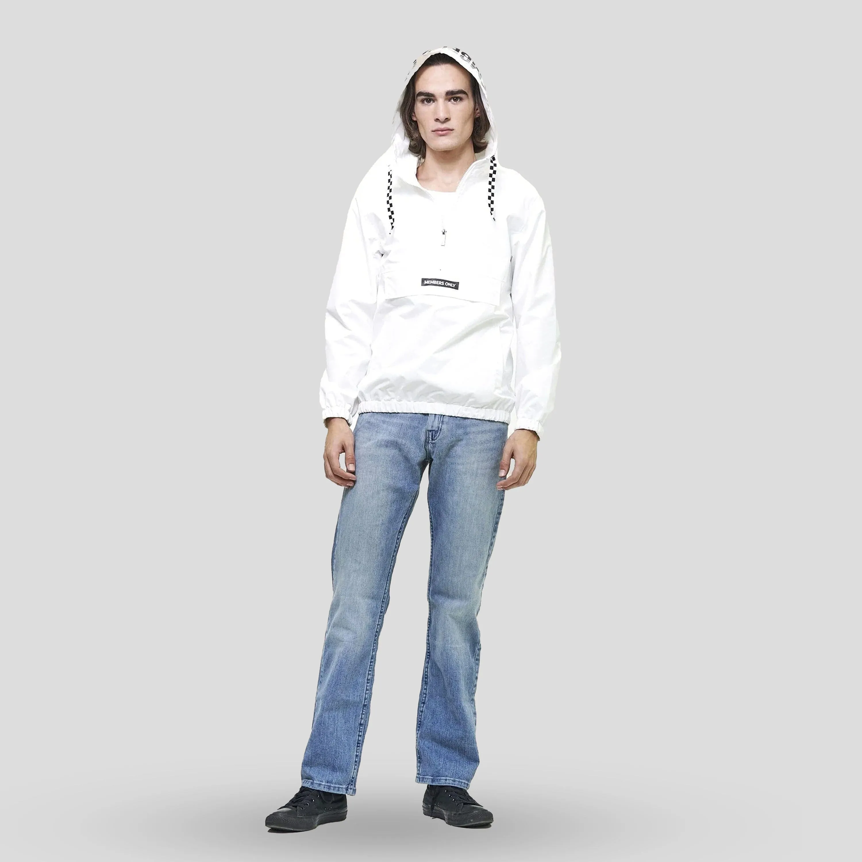 Members Only Men's Solid Pullover Jacket