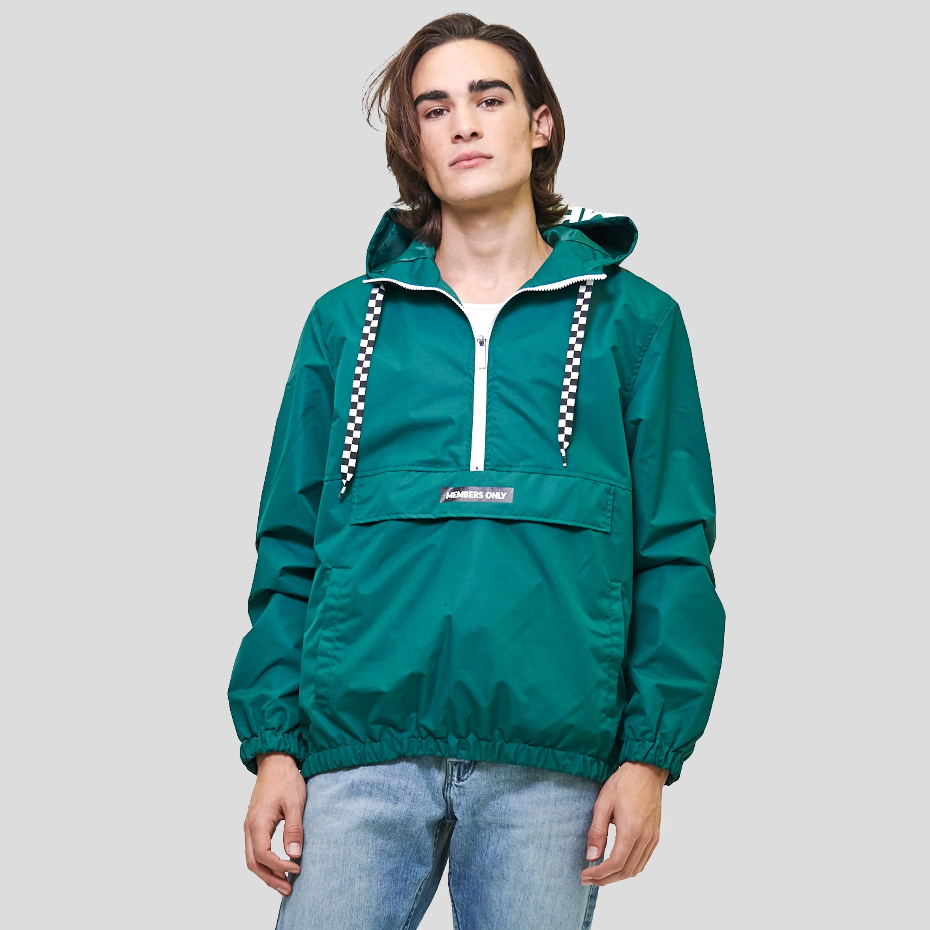 Members Only Men's Solid Pullover Jacket