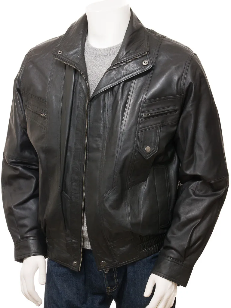 MEN'S BROWN NUBUCK LEATHER BLOUSON