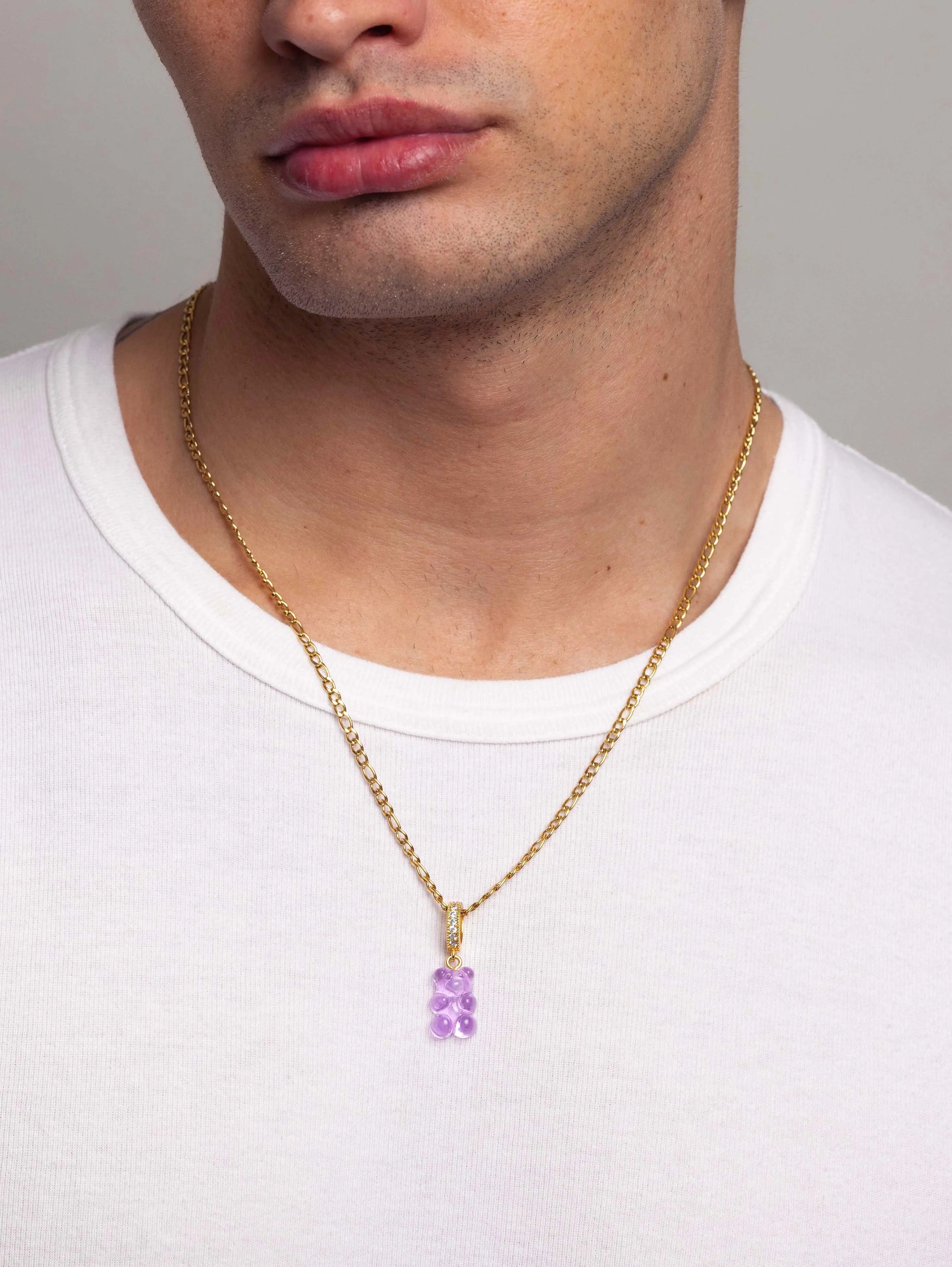 Men's Purple Gummy Bear Necklace