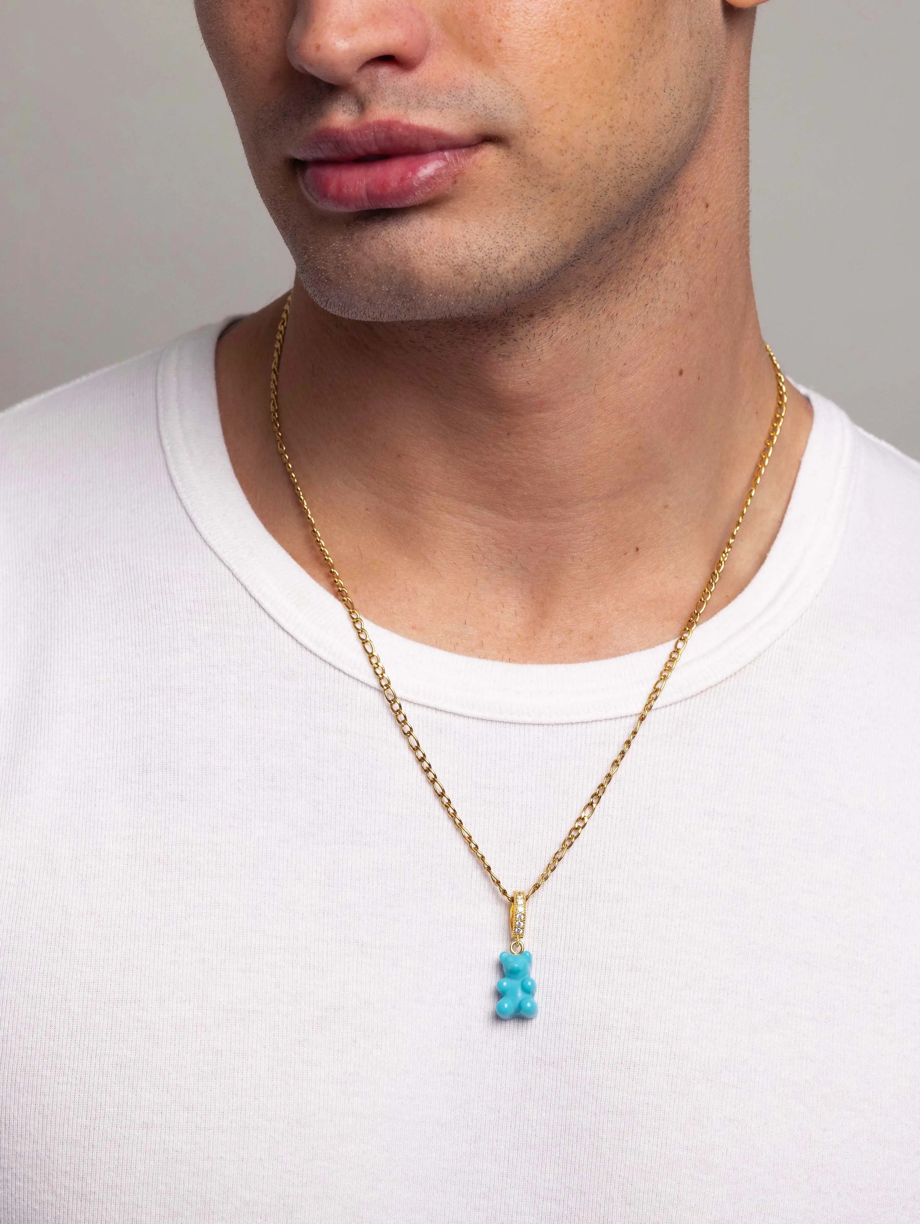 Men's Turquoise Gummy Bear Necklace