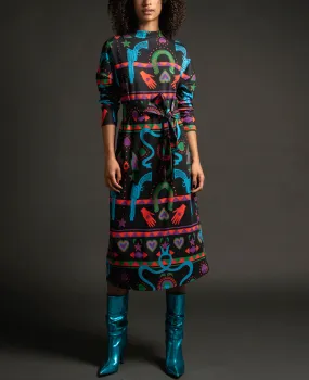 MIDI DRESS "SALOON" MULTICOLOR