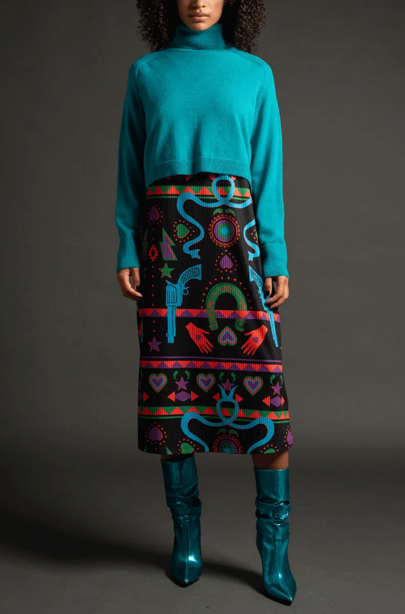 MIDI DRESS "SALOON" MULTICOLOR