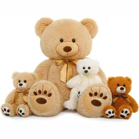 Mom Teddy Bear with Three Baby Bears, 35 Inches