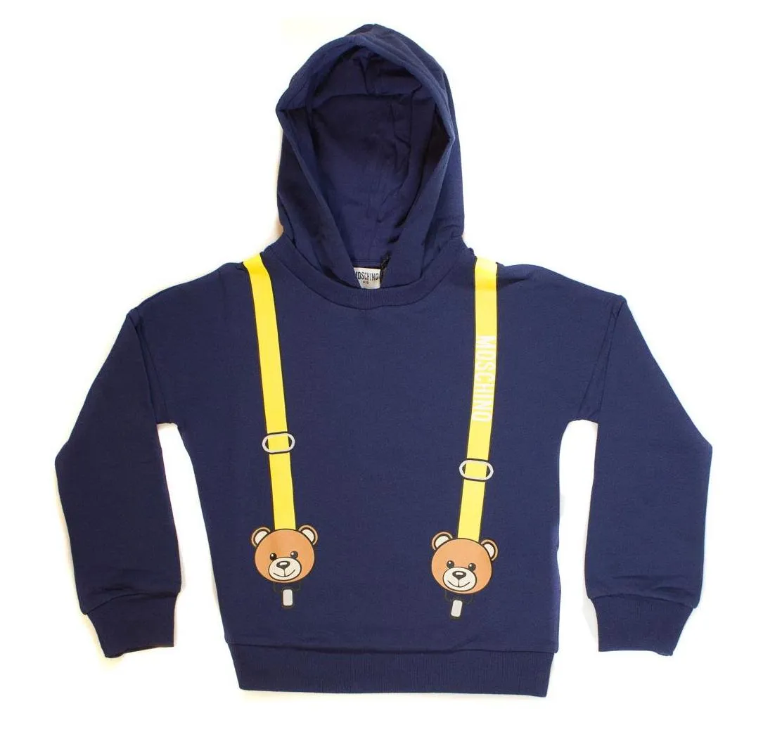 Moschino Kids Teddy Bear Hoodie in Navy