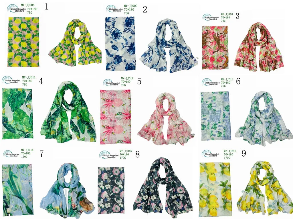 MYP040  Beach floral fashion printed scarf